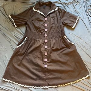 Gingerbread Christmas dress altered Lane Bryant 22w